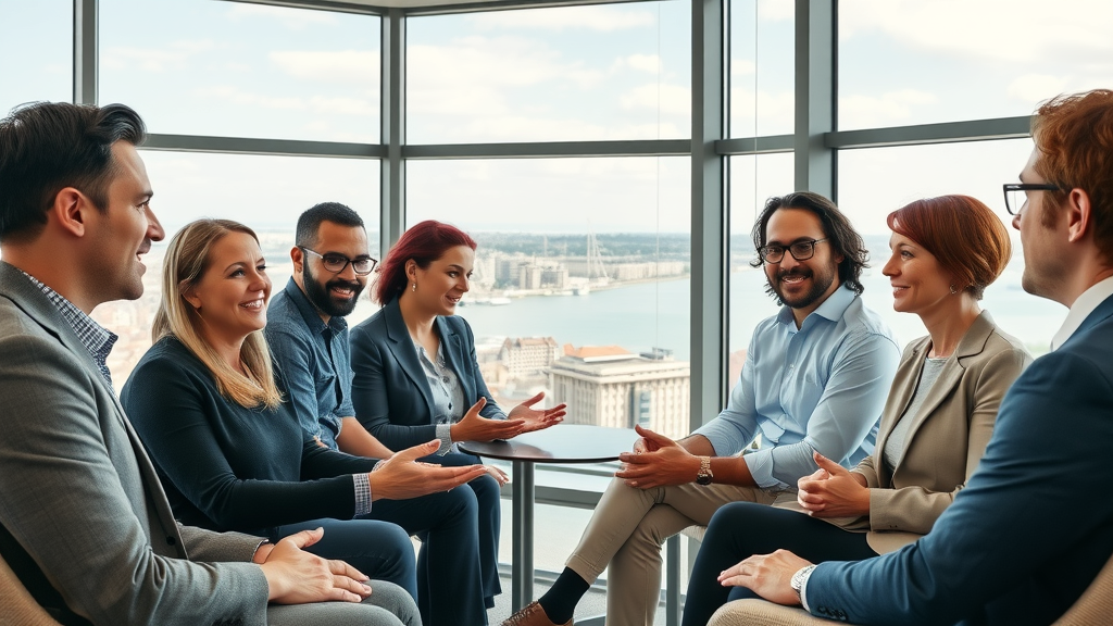 Brighton executive stress counselling for diverse leadership team in session