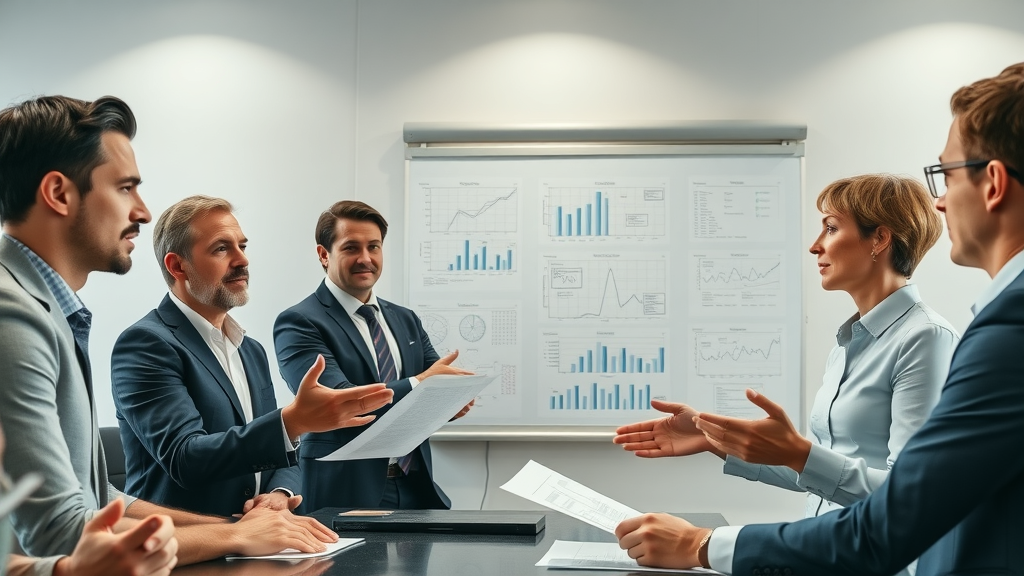 executive decision making diverse business leaders reviewing strategic and operational plans